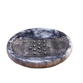 Modern Grey Resin Soap Dish Bathroom Jewelry Plate Holder