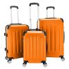 3-in-1 Portable ABS Trolley Case 20" / 24" / 28" Orange