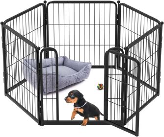 Dog Playpen Designed for Indoor Use, 24" Height for Puppy and Small Dogs,6 Panels