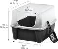 Cat Litter Box with Shield and Scoop