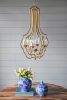 4 - Light Metal Chandelier, Hanging Light Fixture with Adjustable Chain for Kitchen Dining Room Foyer Entryway, Bulb Not Included