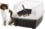 Cat Litter Box with Shield and Scoop