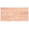 Table Top Light Brown 47.2"x23.6"x(0.8"-1.6") Treated Solid Wood Oak