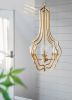 4 - Light Metal Chandelier, Hanging Light Fixture with Adjustable Chain for Kitchen Dining Room Foyer Entryway, Bulb Not Included