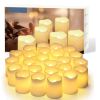 24 Pack Flameless Flickering Electric LED Candle Battery Operated LED Tea Lights in Warm White for Wedding, Table, Festival, Halloween,Christmas Decor