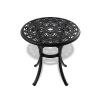 3-Piece Set Of Cast Aluminum Patio Furniture With Black Frame