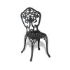 3-Piece Set Of Cast Aluminum Patio Furniture With Black Frame