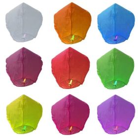 5pcs Mixed Color Kongming Lanterns Wishing Lamps Festival Lamps Blessing Lamps (Color: Mixed Color-A)