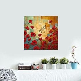 Handmade Abstract Oil Painting Top Selling Wall Art Modern Flowers Landscape Picture Canvas Home Decor For Living Room Bedroom No Frame (size: 120x120cm)