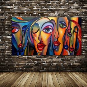 Top Selling Handmade Abstract Oil Painting Wall Art Modern  Figure Picture Canvas Home Decor For Living Room No Frame (size: 150x220cm)