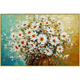 Canvas Oil Painting palette knife 3D texture acrylic Flower Wall art Picture For Living Room home decor quadros cuadro decoracion (size: 70x140cm)