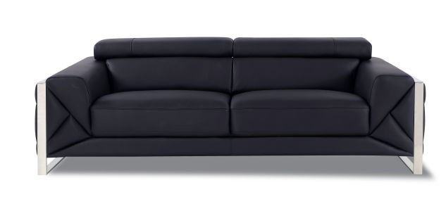 Global United Top Grain Italian Leather Sofa (Color: as Pic)