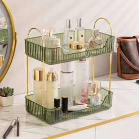 Bathroom Counter Organizer,  Multi Purpose Bathroom Counter Shelf (Color: Green, size: 2 Tier)