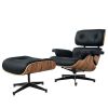 Germany warehouse inverntory lounge chair with Stool Ottoman GENUINE LEATHER Swivel Arm Chair