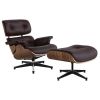 Germany warehouse inverntory lounge chair with Stool Ottoman GENUINE LEATHER Swivel Arm Chair