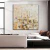 Handmade Oil Painting Color Block Gold Leaf Living Room Decoration Painting Abstract Painting Home Hanging Painting Wall Art