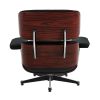 Germany warehouse inverntory lounge chair with Stool Ottoman GENUINE LEATHER Swivel Arm Chair