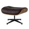 Germany warehouse inverntory lounge chair with Stool Ottoman GENUINE LEATHER Swivel Arm Chair