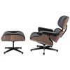 Germany warehouse inverntory lounge chair with Stool Ottoman GENUINE LEATHER Swivel Arm Chair