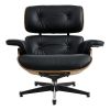 Germany warehouse inverntory lounge chair with Stool Ottoman GENUINE LEATHER Swivel Arm Chair