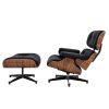 Germany warehouse inverntory lounge chair with Stool Ottoman GENUINE LEATHER Swivel Arm Chair