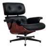 Germany warehouse inverntory lounge chair with Stool Ottoman GENUINE LEATHER Swivel Arm Chair