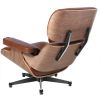 Germany warehouse inverntory lounge chair with Stool Ottoman GENUINE LEATHER Swivel Arm Chair