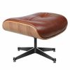 Germany warehouse inverntory lounge chair with Stool Ottoman GENUINE LEATHER Swivel Arm Chair