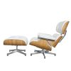 Germany warehouse inverntory lounge chair with Stool Ottoman GENUINE LEATHER Swivel Arm Chair