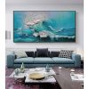 Handpainted Oil Painting CanvasWall Art Decoration Abstract Knife Painting Seascape Blue For Home Decor Living Room hallway bedroom luxurious decorati